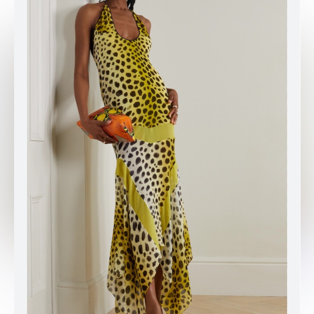 The Attico Saskia Leopard Print Dress Size 42